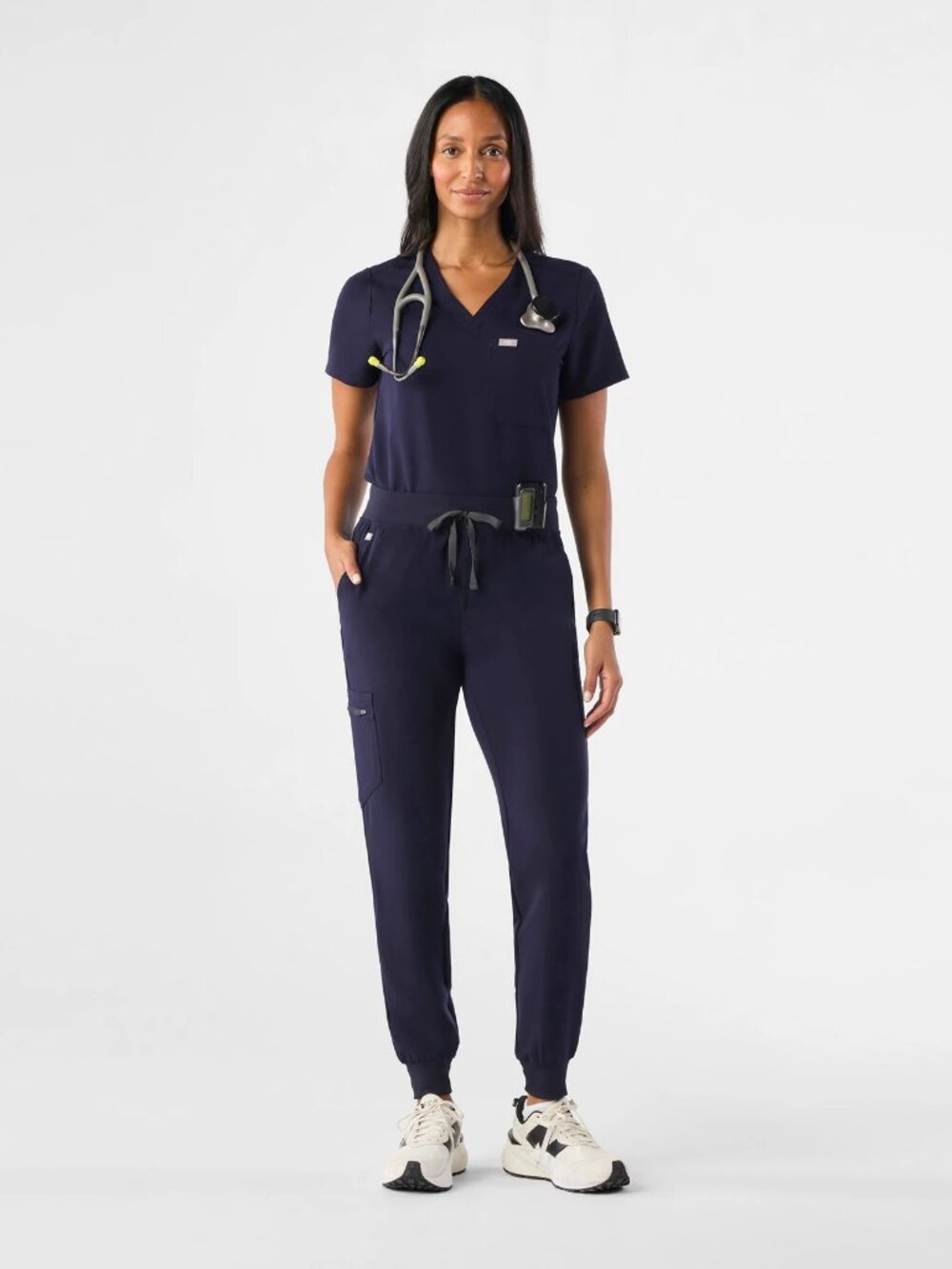 FIGS Zamora High-Waisted Jogger Scrub Pants Navy XS